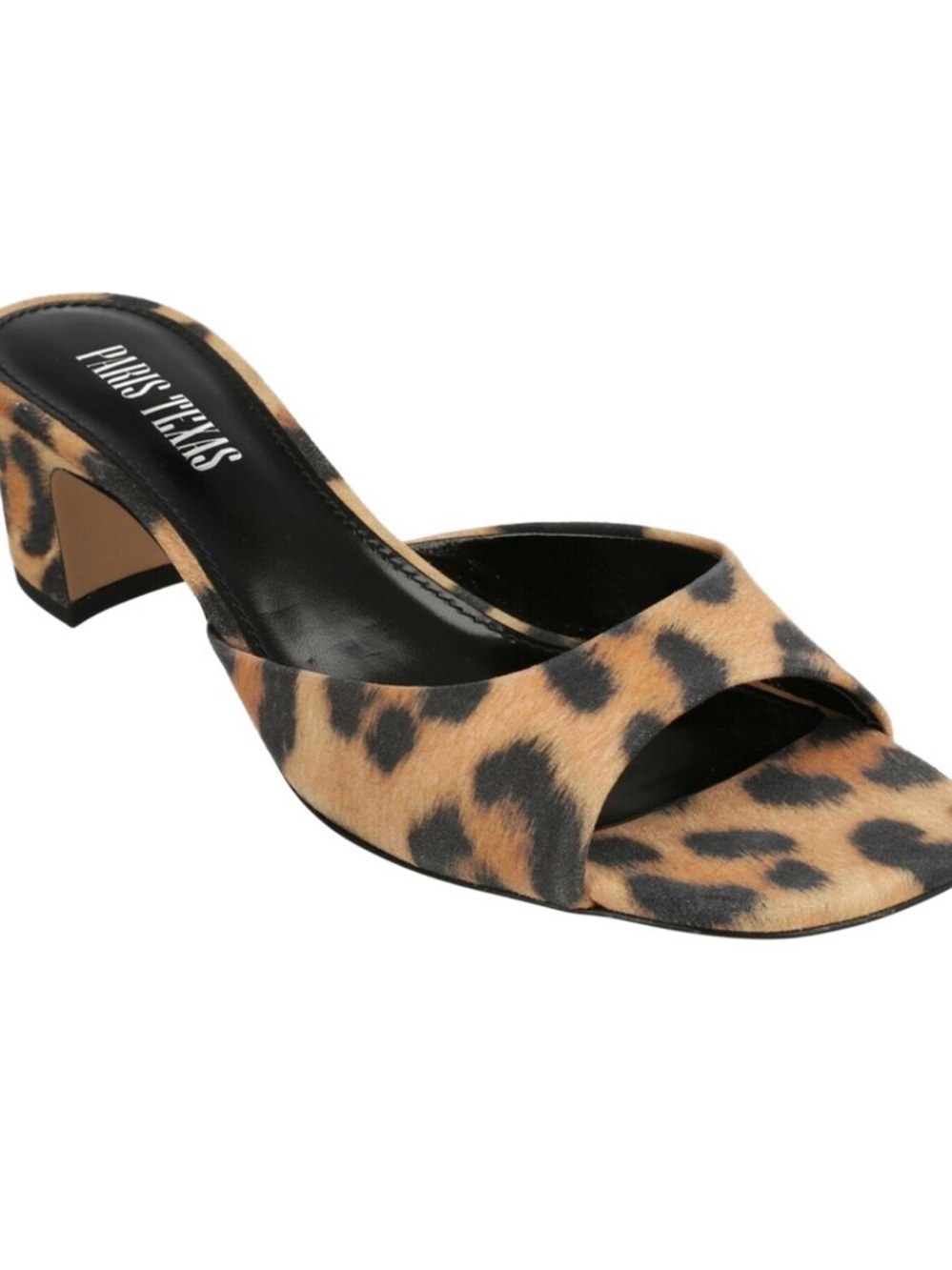 Leopard Paris Texas Leather Mules